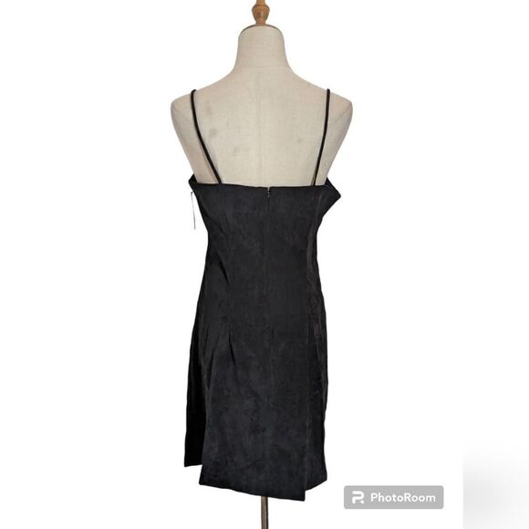 NWT No Boundaries Y2K Black Faux Suede Dress - Picture 3 of 5